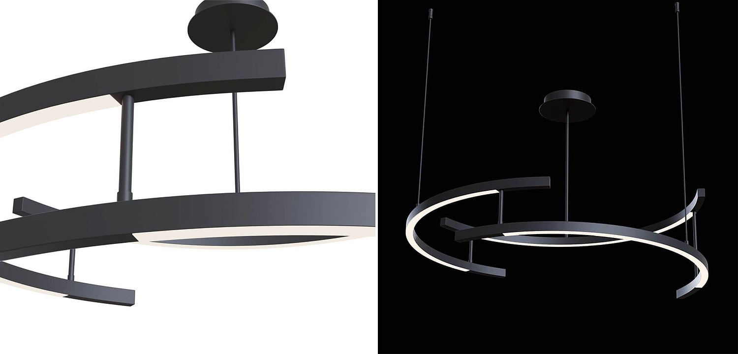 Люстра Smeragde Light Chandelier black arcs Люстра Smeragde Light Chandelier black arcs - Loft-Concept в Перми