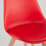 Стул с основой из пластика и мягким сиденьем Arvika Red варинант исполнения - 7 | Loft Concept в Перми