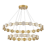 Люстра двухъярусная с круглыми светодиодными источниками света Maxine Light варинант исполнения - 7 | Loft Concept в Перми