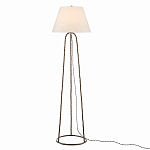 Торшер с конусовидным тканевым абажуром и фактурным каркасом Industrial Profile варинант исполнения - 1 | Loft Concept в Перми