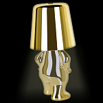 Настольная лампа фигурная золотого цвета с гладким абажуром Высота 19 см Sophia варинант исполнения - 7 | Loft Concept в Перми