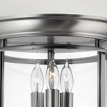 Потолочный светильник в форме фонаря с прозрачным цилиндрическим плафоном и тремя лампами в форме свечей Hinkley варинант исполнения - 4 | Loft Concept в Перми