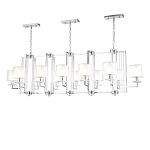 Люстра прямоугольной формы с 12-ю цилиндрическими плафонами из стекла Laurent варинант исполнения - 4 | Loft Concept в Перми