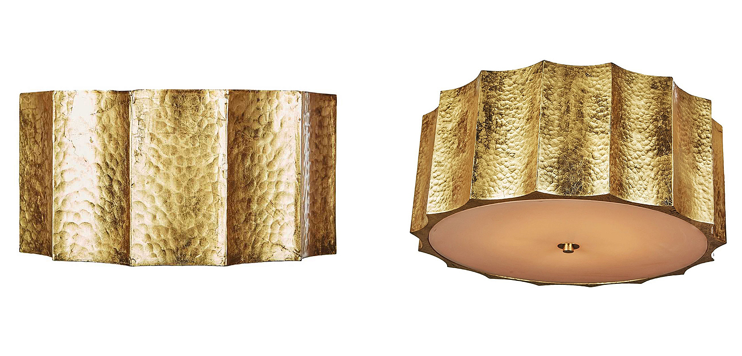 Потолочный светильник Grooved Gold Drum Потолочный светильник Grooved Gold Drum - Loft-Concept в Перми