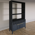 Стеллаж Primo с ящиками Черный дуб  варинант исполнения - 2 | Loft Concept в Перми