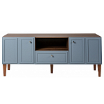 ТВ-тумба серая из массива бука с 2-мя дверками и ящиком Wenge Light варинант исполнения - 2 | Loft Concept в Перми