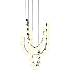 Люстра подвесная светодиодная с круглыми плафонами белого цвета PEARLS Suspension 39  варинант исполнения - 1 | Loft Concept в Перми