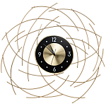 Часы настенные из металла с чёрным циферблатом Current Time варинант исполнения - 1 | Loft Concept в Перми