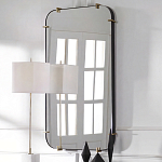 Зеркало настенное в черной металлической раме Mirror Cardinal варинант исполнения - 5 | Loft Concept в Перми