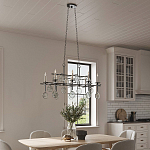 Люстра подвесная с 8-ю лампами и стеклянными круглыми подвесками Currey & Company варинант исполнения - 4 | Loft Concept в Перми