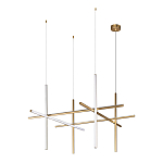 Люстра с 6-ю цилиндрическими плафонами на тонких тросах Trumpet tube варинант исполнения - 2 | Loft Concept в Перми