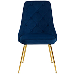 Стул в темно-синей велюровой обивке Ward Dark Blue Velour Chair варинант исполнения - 2 | Loft Concept в Перми