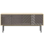 Длинная тумба с зеркальным декором Serena варинант исполнения - 7 | Loft Concept в Перми