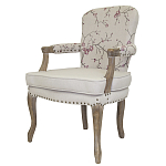 Кресло с изображением сакуры Aubrey Classical Armchair beige flax варинант исполнения - 3 | Loft Concept в Перми