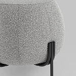 Пуф в ткани букле серого цвета Pikelet варинант исполнения - 3 | Loft Concept в Перми