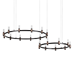 Люстра подвесная с цилиндрическими плафонами на двух круглых подвесах  Arnaut Light варинант исполнения - 1 | Loft Concept в Перми