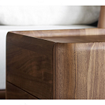 Прикроватный деревянный столик с 2-мя ящиками Moon Walnut Furniture варинант исполнения - 8 | Loft Concept в Перми