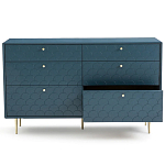 Комод с 6 выдвижными ящиками Scale Ornament Blue Chest of Drawers варинант исполнения - 3 | Loft Concept в Перми