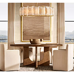 Люстра круглая Д150 см с абажуром из прямоугольных панелей Calling to Shine варинант исполнения - 2 | Loft Concept в Перми