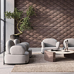 Гипсовая 3D панель с принтографией PM-108 варинант исполнения - 3 | Loft Concept в Перми