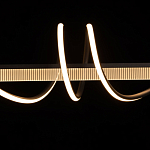 Люстра линейная черного цвета с волнообразным металлическим элементом Luke Lampco Tracer Lamp варинант исполнения - 5 | Loft Concept в Перми