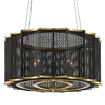 Люстра овальная в сочетании черного и золотого цвета Mesh Lighting варинант исполнения - 3 | Loft Concept в Перми