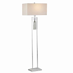 Торшер с прямоугольным тканевым абажуром на белом мраморном основании Silver Threads варинант исполнения - 4 | Loft Concept в Перми