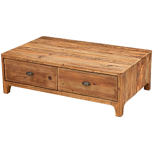 Кофейный стол из массива сосны с 4-мя ящиками Tegan Coffee Table