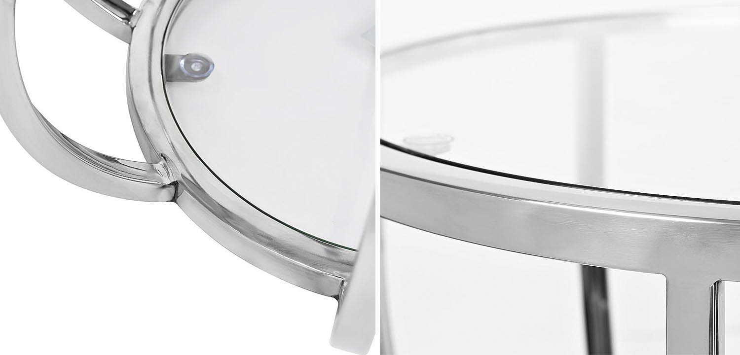 Приставной стол Fedric Side Table silver Приставной стол Fedric Side Table silver - Loft-Concept в Перми