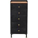 Высокий комод с 5-ю ящиками Cesar Black Chest of Drawers варинант исполнения - 1 | Loft Concept в Перми