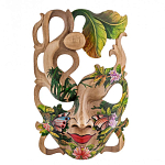 Маска деревянная резная расписная Tropical Paradise варинант исполнения - 3 | Loft Concept в Перми