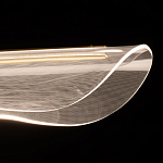 Люстра линейная с прозрачным волнообразным плафоном Wave Line варинант исполнения - 5 | Loft Concept в Перми