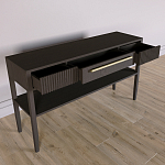 Дизайнерская Консоль с полкой и ящиком Primo Темный орех варинант исполнения - 6 | Loft Concept в Перми