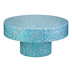 Стол Кофейный с инкрустацией Flower Blue варинант исполнения - 1 | Loft Concept в Перми