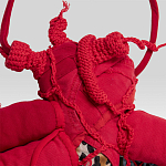 Настенный ковер разноцветный из одежды Heart варинант исполнения - 3 | Loft Concept в Перми