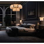 Люстра двухъярусная с текстурными овальными абажурами Splendor Palace Style варинант исполнения - 5 | Loft Concept в Перми