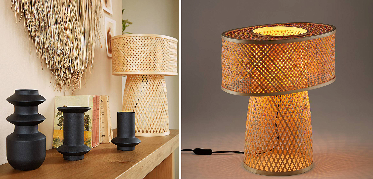 Настольная лампа Maren Wicker Table lamp Настольная лампа Maren Wicker Table lamp - Loft-Concept в Перми