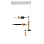 Люстра подвесная из металла и стекла Harmony of Strict Lines варинант исполнения - 1 | Loft Concept в Перми