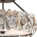 Потолочный светильник круглый с абажуром из устричных раковин Sea Ravens варинант исполнения - 1 | Loft Concept в Перми