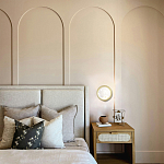 Светодиодное бра круглой формы с металлической рамой золотого цвета Marble Glow варинант исполнения - 2 | Loft Concept в Перми