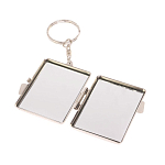 Зеркало брелок складное двухстороннее из натурального камня Оникс Silver Stone Mirrors варинант исполнения - 3 | Loft Concept в Перми