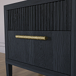 Прикроватная Тумбочка Primo с двумя ящиками Черный дуб варинант исполнения - 3 | Loft Concept в Перми