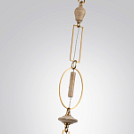 Подвесной светильник с прямоугольными и овальными элементами и акцентом из натурального камня Tectona  варинант исполнения - 6 | Loft Concept в Перми