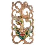 Маска деревянная резная расписная Tropical Paradise варинант исполнения - 4 | Loft Concept в Перми