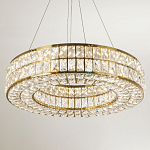 Круглая люстра с хрустальным декором Langlais Crystal Brass Chandelier варинант исполнения - 4 | Loft Concept в Перми