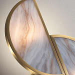 Бра с двумя полукруглыми плафонами из искусственного алебастра в бронзовой оправе Marbella варинант исполнения - 9 | Loft Concept в Перми