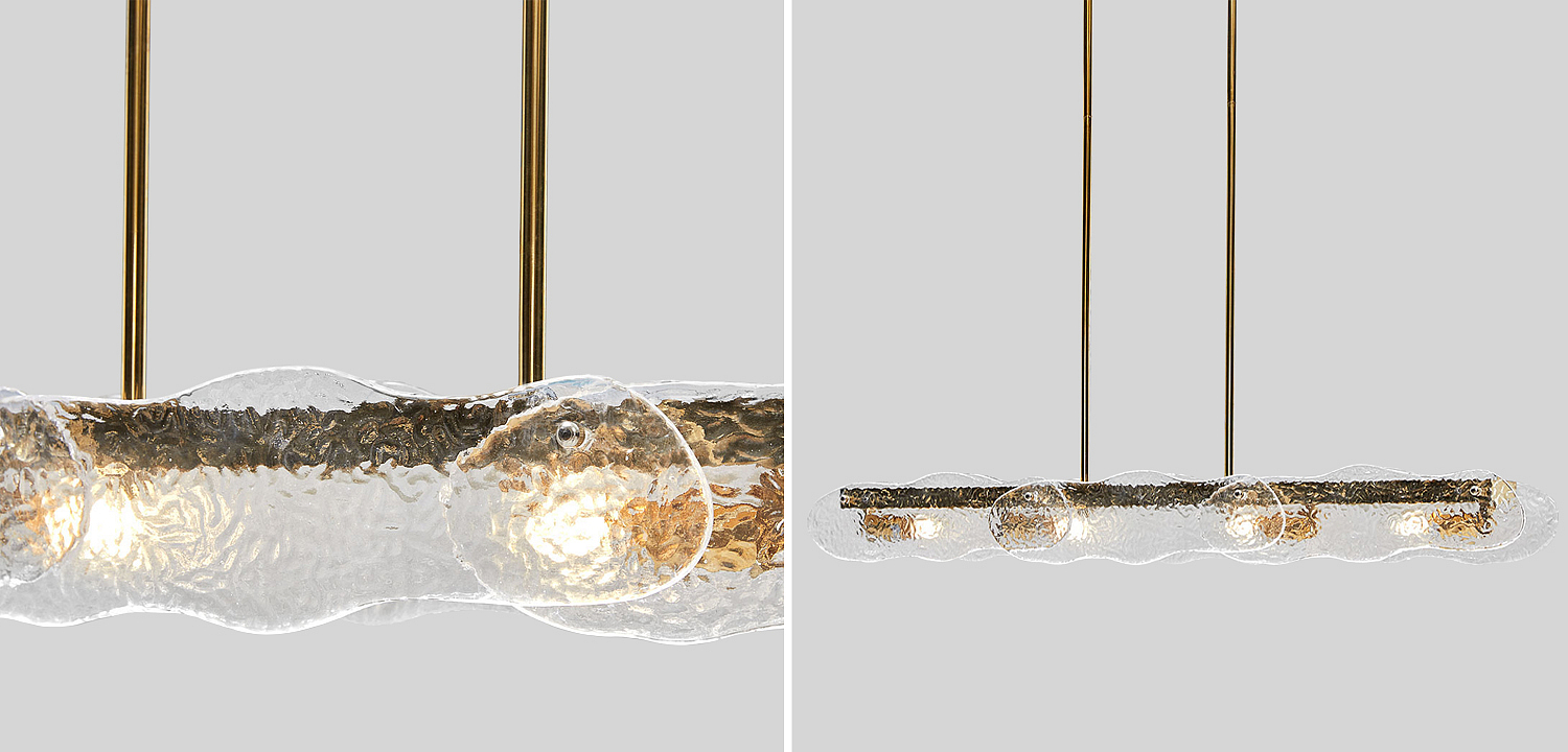 Люстра Linear Glass Clouds Chandelier Люстра Linear Glass Clouds Chandelier - Loft-Concept в Перми