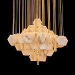 Люстра с фигурными подвесками из натурального камня Glowing Spheres варинант исполнения - 2 | Loft Concept в Перми