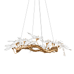 Люстра подвесная с прозрачными стеклянными птичками на ветвях Диаметр 100 см Serip Voa варинант исполнения - 1 | Loft Concept в Перми
