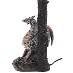 Настольная лампа с абажуром Дракон Silver Red Dragon Коричневый абажур варинант исполнения - 4 | Loft Concept в Перми